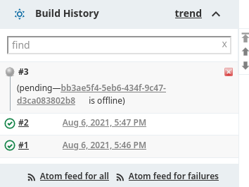‘Jenkins jobs history’